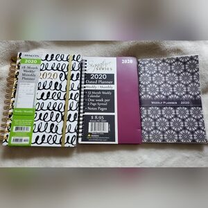 NEW Bundle of 3 Planners Date Books Journals 2020 Crafts Project Pieces Organize